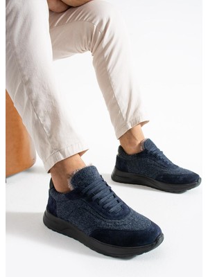 Meegora Erkek Lacivert Günlük Kırçıllı-Süet Ayakkabı