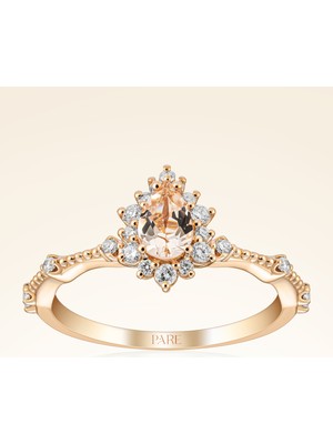 Pare Pırlanta 0,53 Karat Morganit Pırlanta Yüzük - PR01103