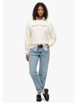 Superdry Beyaz Kadın Sweatshırt W2012455A