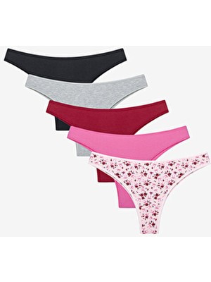 Penti Bow Floral Pamuklu 5li Brazilian Külot