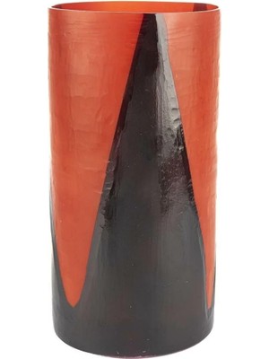 Mikasa Moor Kırmızı Siyah Uzun Cam Vazo