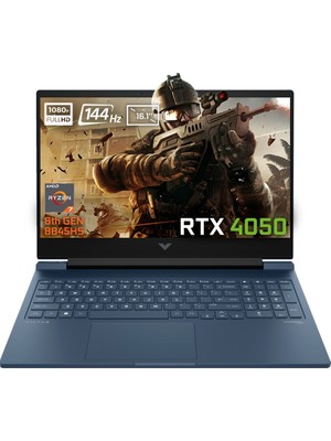 Hp Victus 16-S1023NT Amd Ryzen 7-8845HS 9Z795EA FR67 16 GB Ddr5 512 GB SSD RTX4050 6gb 16.1 Inç 144Hz Full Hd Yok (Free Dos) Gaming Laptop