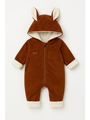 UmBaby Yumuşacık Içi Welsoft Dışı Kadife Kapüşonlu Bebek Astronot Tulum (6-9 - 2 Yaşa Uyumlu)Büyük Alın!!