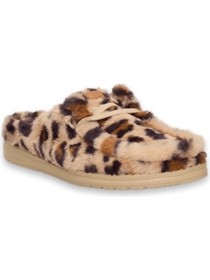Hey Dude 44714 Wendy Slipper Leo Fur Kahverengi Kadın Terlik