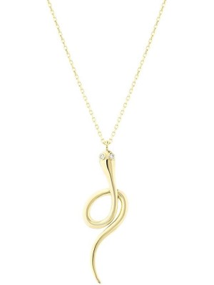 Assos Pırlanta Yılan Figürlü Altın Kolye - 14K