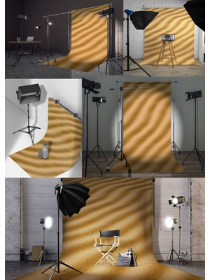 Arkhearts Sonsuz Kum Vinil Backdrop – Doğal Kum Dokusu Fotoğraf Arka Planı (80×120 Cm)