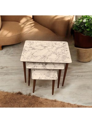 Reiz 3'lü Mdf Ahşap Zigon Sehpa