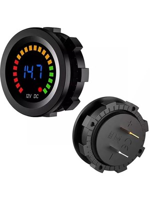 IC-230E 6-18 Volt Voltmetre Pano Tipi Akü Göstergeli 28 mm