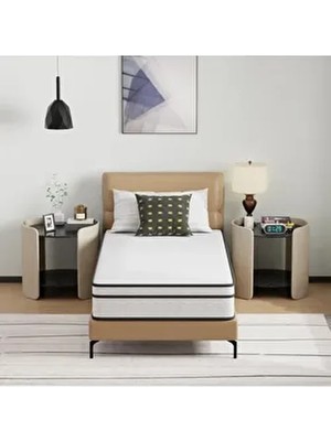 SİTEHOME Gizli Pedli Full Ortopedik Sünger Yatak Beyaz 15 cm