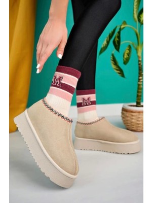 Skygo Foyk Bej Süet Bot