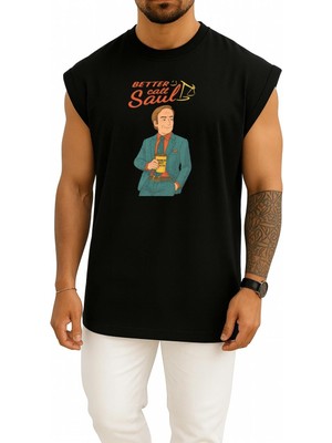 Bahriyeli Collection Oversize Better Call Saul - Saul Goodman Ghibli Göğüs Tasarımlı Atlet