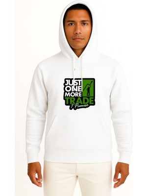 Bahriyeli Collection Kapüşonlu Investor Stock Market Trader Sticker Göğüs Tasarımlı Unisex Sweatshirt