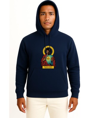 Bahriyeli Collection Kapüşonlu Saint Jules Shepherd Of The Weak Göğüs Tasarımlı Unisex Sweatshirt