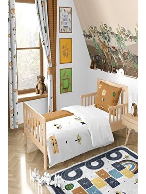Talia Home TLAN-011 Safari Aslan ve Orman Desenli Pamuklu Nevresim Takımı 160 x 220 cm