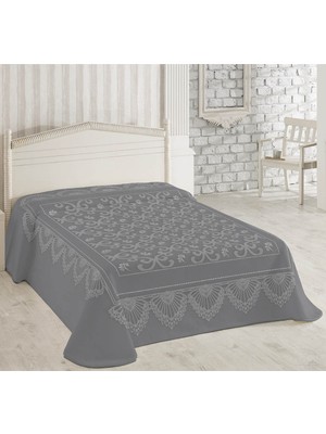 Merinos Pırıltı Embos Vizon Battaniye 220X240 Gri