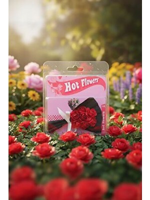 Gorgeous Hot Flowers Tasarım Kırmızı Çiçek Buketi Sevgiliye Hediye Özel Tasarım Koleksiyonluk Minik Buket