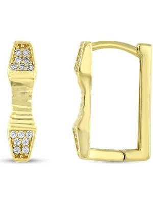 Assos Pırlanta Altın Tasarım Küpe - 14K