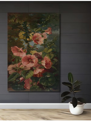 Teona Ahşap Ahşap Dekoratif Tablo Yağlı Boya Görünümlü Çiçek Bahçesi Bahar Esintisi Dikdörtgen Tablo