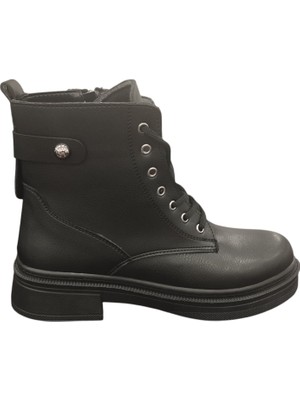 Ventes 86209Z Yandan Fermuarlı Kaydırmaz Kalın Kauçuk Taban Günlük Kadın Bot