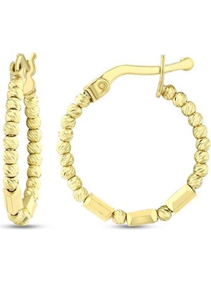 Assos Pırlanta Altın Halka Küpe - 14K