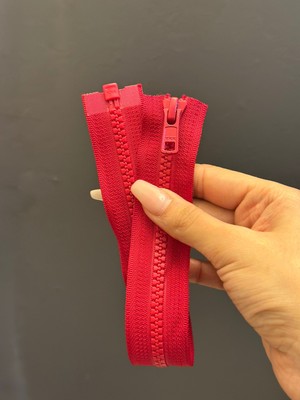 Gönülden Tasarım 30X3 cm Kırmızı Dişli Fermuar