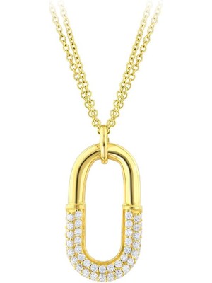 Assos Pırlanta Taşlı Tasarım Altın Kolye - 14K