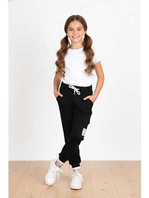 Kinderos Kargo Cepli  Baskılı Kız Çocuk Eşofman Altı - 26K 5180