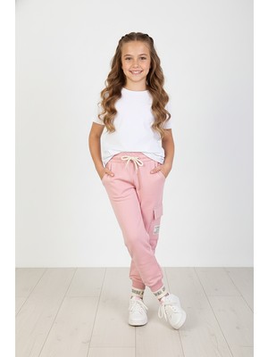 Kinderos Kargo Cepli  Baskılı Kız Çocuk Eşofman Altı - 26K 5180