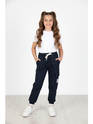 Kinderos Kargo Cepli  Baskılı Kız Çocuk Eşofman Altı - 26K 5180