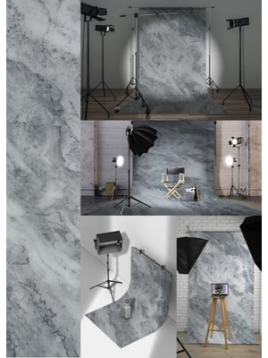 Arkhearts Kül Damarı Vinil Backdrop – Mermer Dokulu Profesyonel Fotoğraf Arka Planı (80×120 Cm)