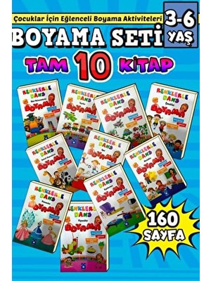 Gönül Yayıncılık Okul Öncesi Süper Etkinlik Boyama Seti (3-6 Yaş) 10 Kitap