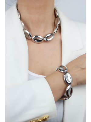 Liveyn Design Metalize Kolye Bileklik Set