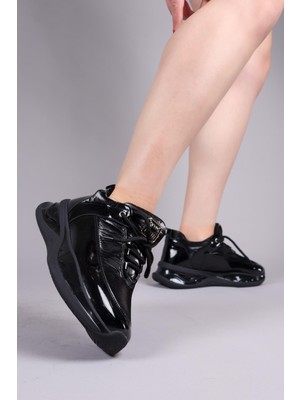 Birikon Tirol Rugan Garnili Paraşüt Spor Ayakkabı Siyah