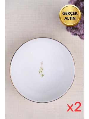 Tabak Evi Porselen Natura Salkım Altın Yaldız Kase 13,50CM 2 Li