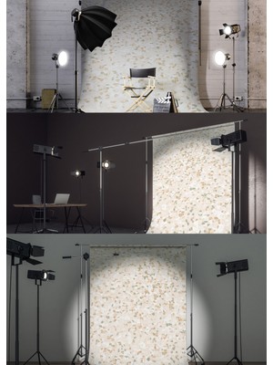 Arkhearts Capri Terrazzo Vinil Backdrop – Kırışmaz Mat Fotoğraf ve Video Çekim Arka Planı (80×120 Cm)