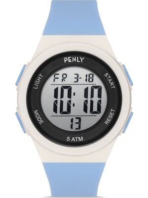 Penly Dijital 8212 Model Açık Turkuaz +4 Renk Kronometre-Alarmlı 5ATM Su Geçirmez Kol Saati