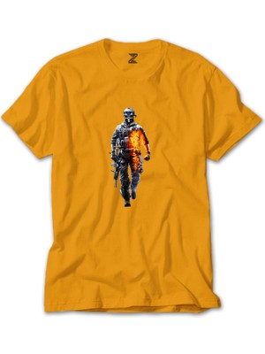 Liyada Call Of D. Skull Warrior Sarı Tişört Liyada