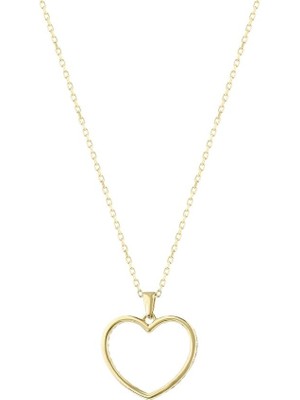 Assos Pırlanta Kalp Figürlü Altın Kolye - 14K