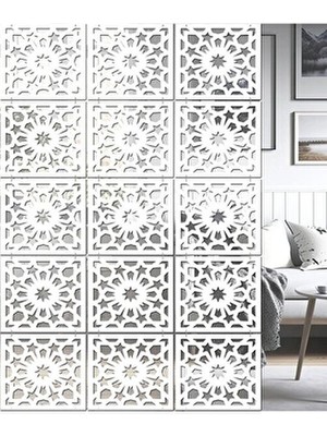 Lazer Kesim Sarkıt Paravan, Ahşap Seperatör, Panel Levha Seti Dekorasyon Ahşap Oda Bölücü Desen