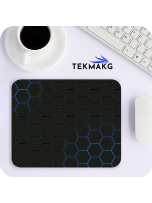 Tekmakg Petek Desenli Mouse Pad 25X30 cm Kaymaz Taban Oyuncu Mousepad Ofis Bilgisayar Laptop Masaüstü Pedi