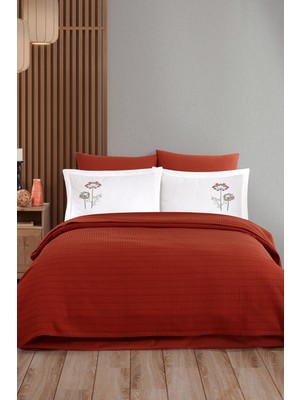 Elart Norella Yastık Kılıfı Nakışlı 2 Adet (50X70 Cm) Tarçın