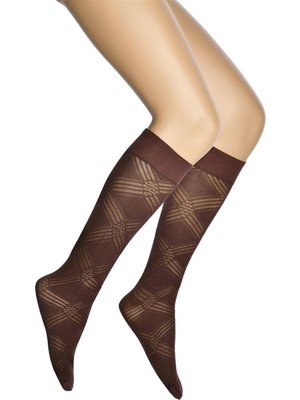 Dore Ada Desenli Mikro Dizaltı Kadın Çorap