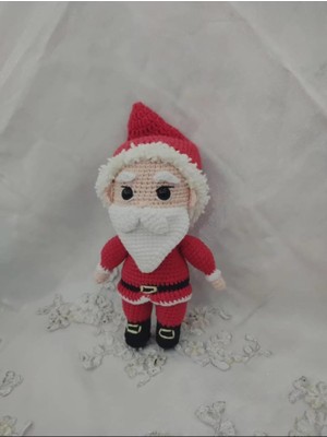 Masal Gurumi Amigurumi Noel Baba Organik Örgü Oyuncak Yılbaşı Hediyesi