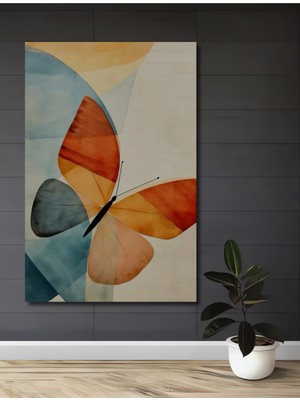 Teona Ahşap Sulu Boya Görünümlü Kelebek Rüyası Ahşap Dekoratif Tablo Dikdörtgen Tablo