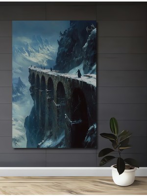 Teona Ahşap Karların Efendisi Yağlı Boya Görünümlü Ahşap Dekoratif Tablo Dikdörtgen Tablo