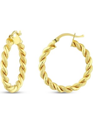 Assos Pırlanta Altın Halka Küpe - 14K