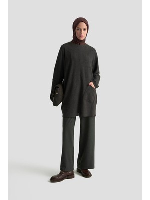 Armine Basic Örme Tunik 25KD1118 Siyah