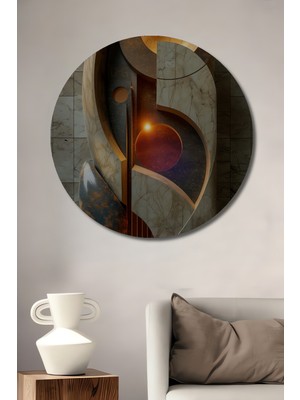 Teona Ahşap Abartılı Modern Soyut Heykel Sanat Ahşap Dekoratif Tablo Yuvarlak Tablo