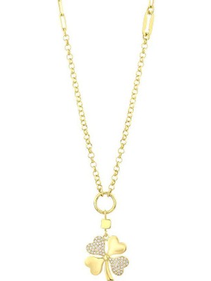 Assos Pırlanta Altın Yonca Kolye - 14K