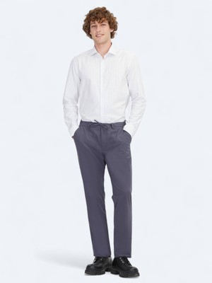 Kip Gri Dokuma Jogging Fit Casual Pantolon